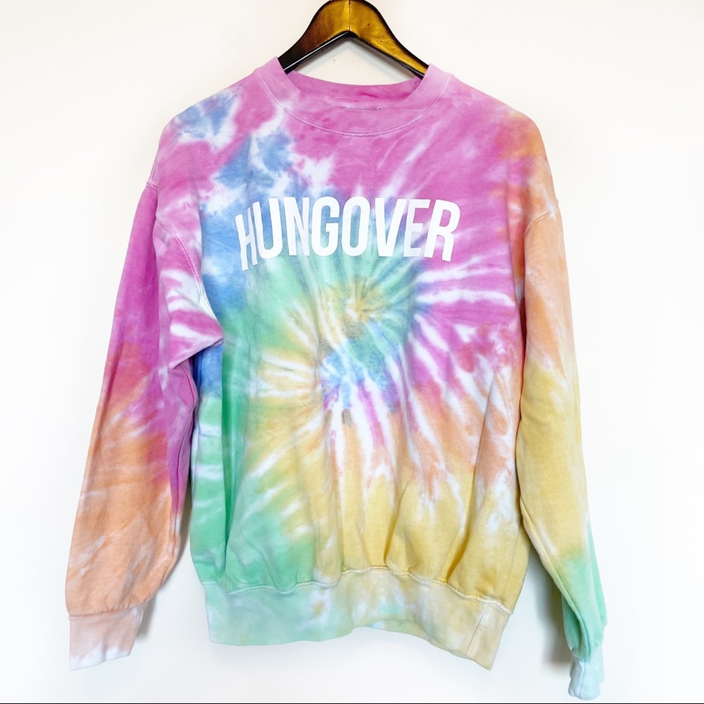 Barstool “hungover” tie-dye Hoodie Size M